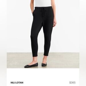 Nili Lotan Classic Nolan Black Joggers